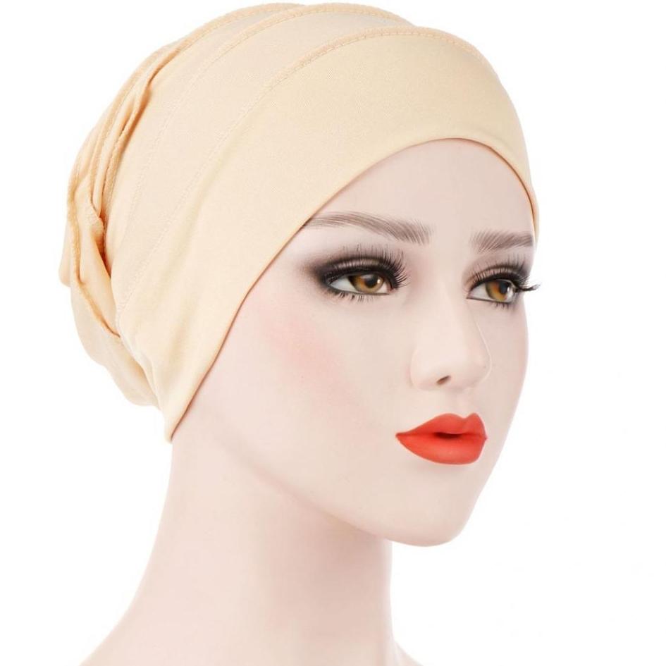Plain Muslim Head Scarf Inner Hijab Caps Wraps Women Islamic Under scarf Bonnet