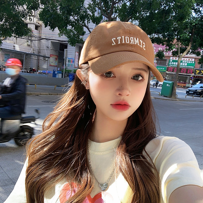 Brown baseball cap women's summer style 