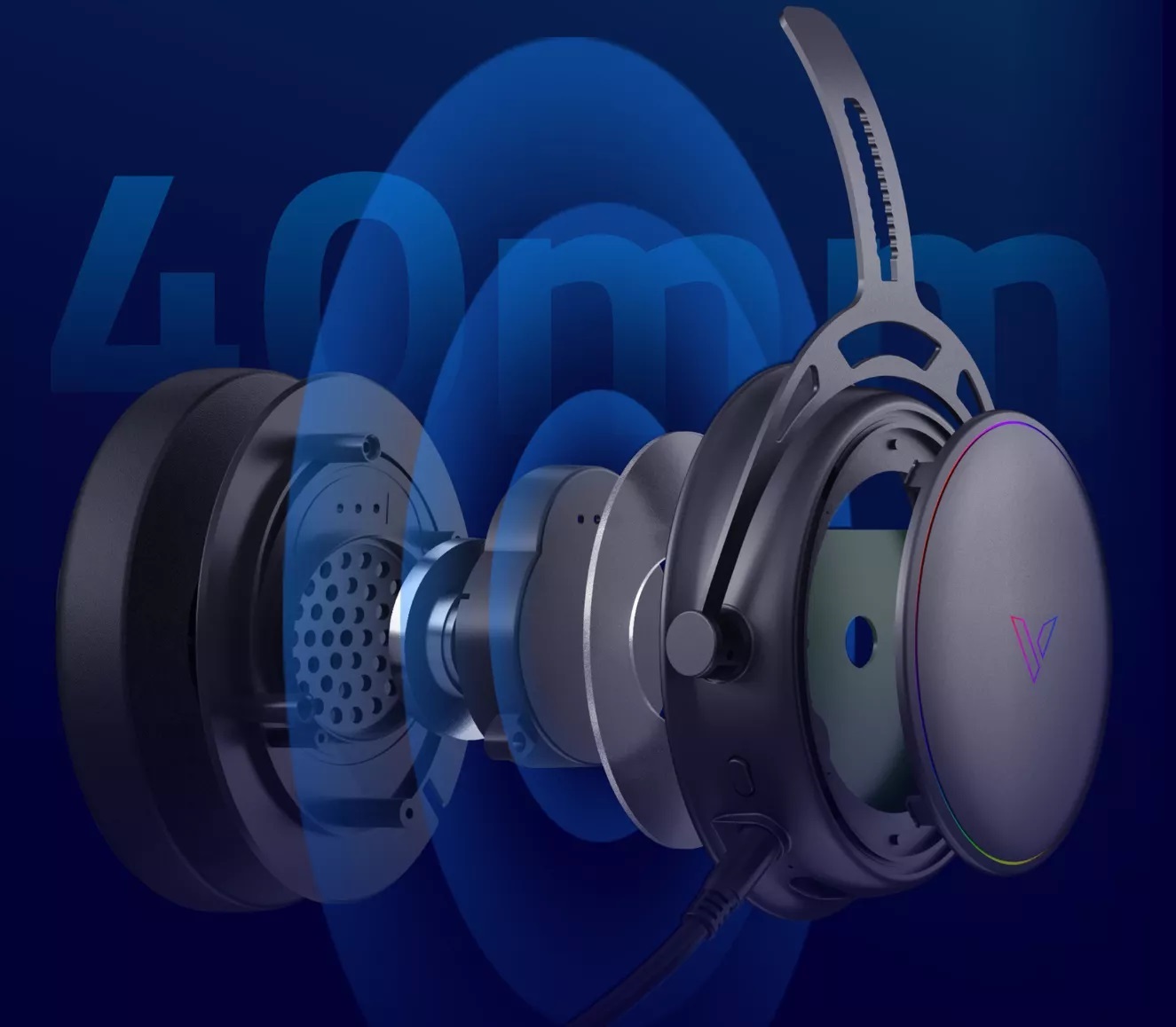 RAPOO VH800 Dual-Mode Wireless RGB Gaming Headset Black BT 5.2 & 2.4G Support Detachable Noise Reduction Microphone Up to 46 hours 18 729fb1d23d960b0e4f4a1feb53392198