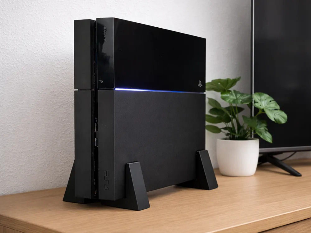 PS4 Vertical Stand for PlayStation 4 Original, PS4 Slim & PS4 Pro – Universal Non-Slip Vertical Console Stand, Space-Saving Display Base, Durable Gaming Accessory for All PS4 Models