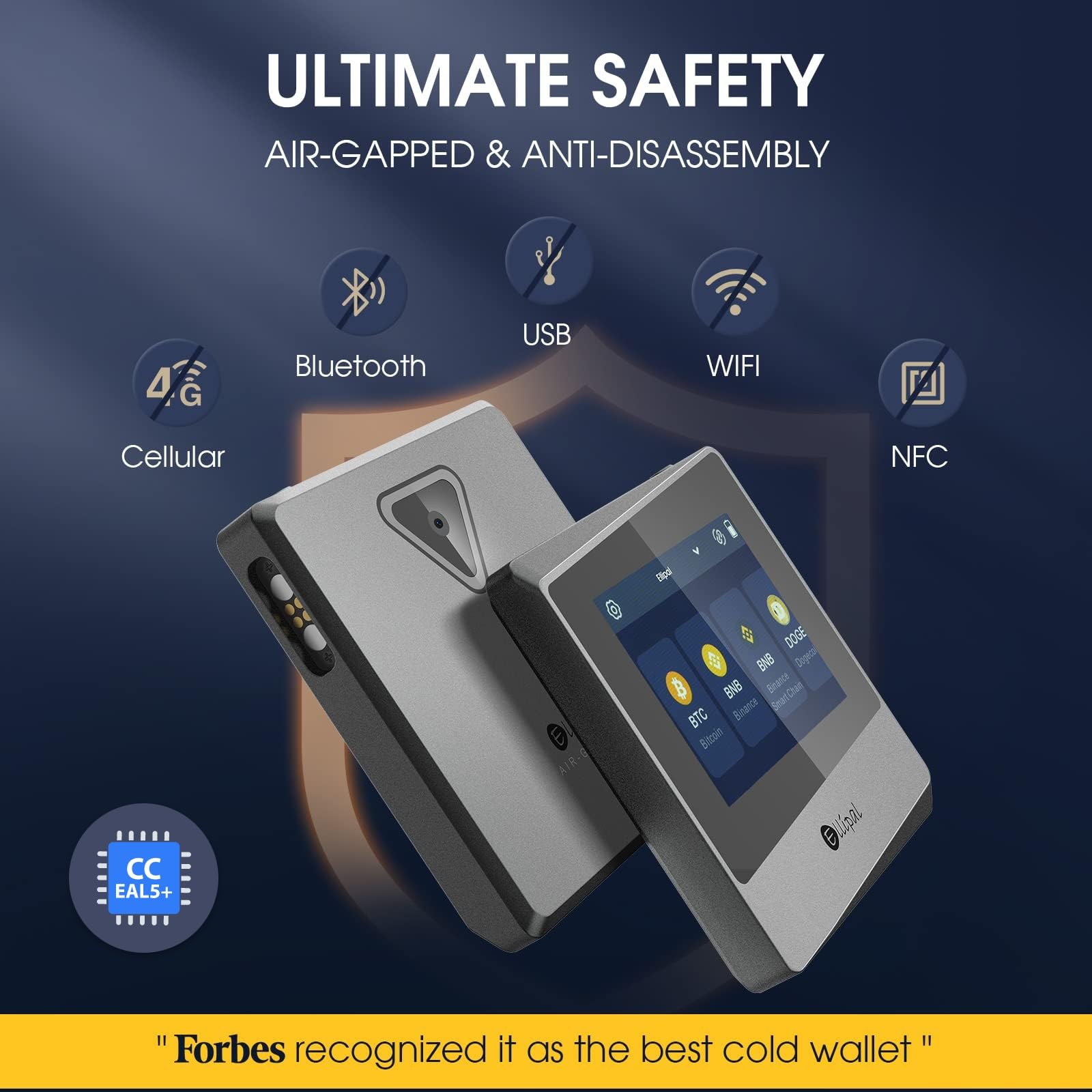 Ellipal Titan Mini + Ellipal Joy Seed Phrase Generator Bundle | Crypto Hardware Wallet | Secure Cold Storage Device