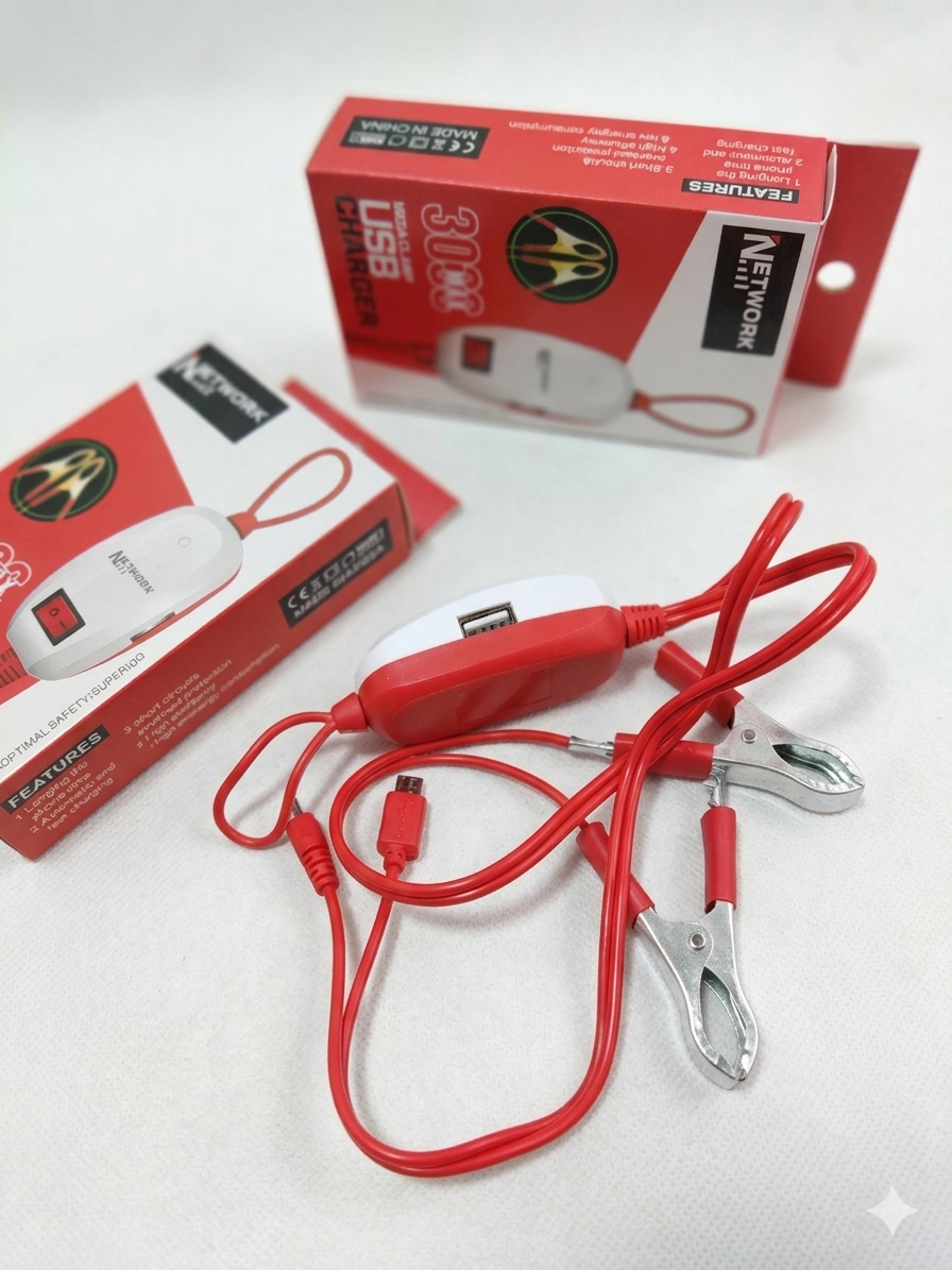 Multi Pin Battery Charging Cable 30A Max | USB Charger with Android & Small Pin Support for Batteries