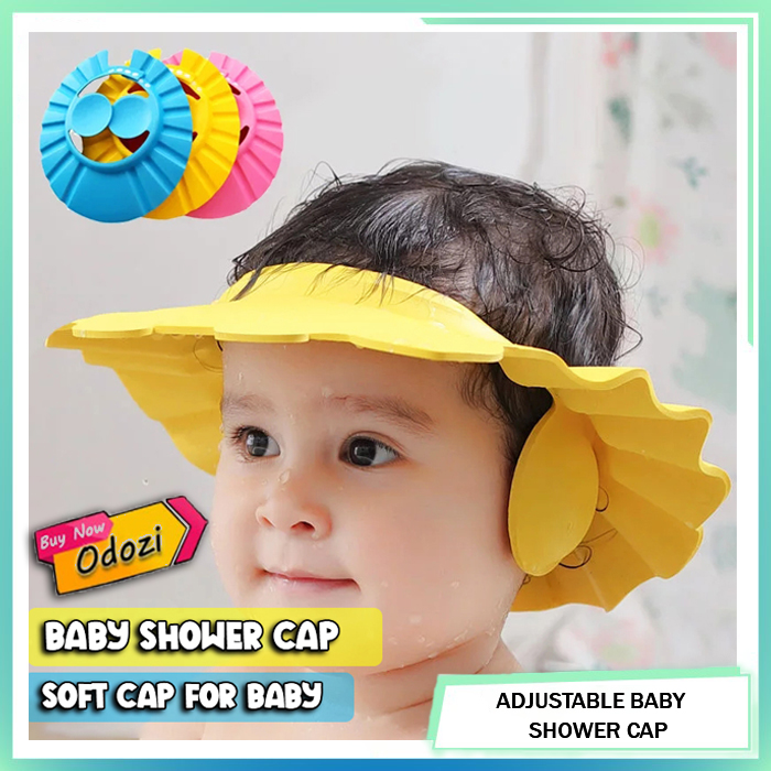 品多く Baby Shower Cap Adjustable Hair Wash Hat For Newborn Infant Ear