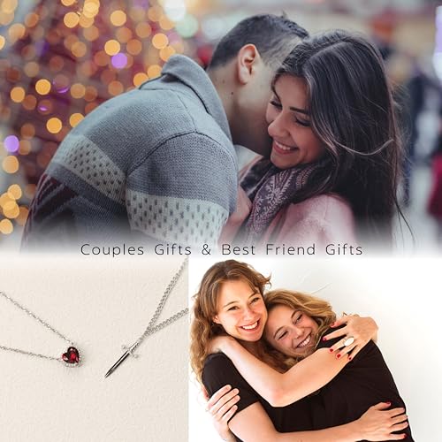 Heart & Love Couple Necklace Set – Romantic Matching Jewelry