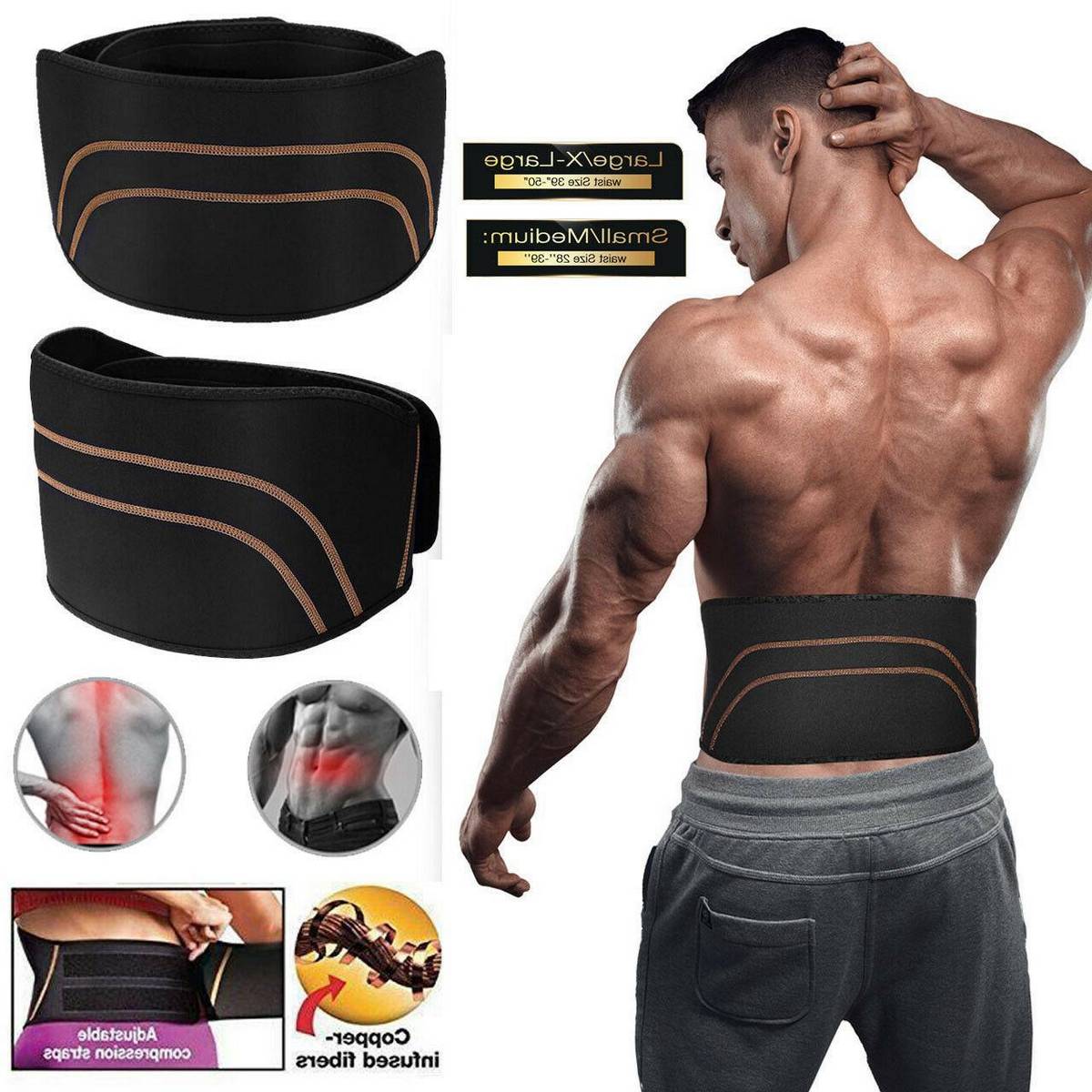copper compression back brace