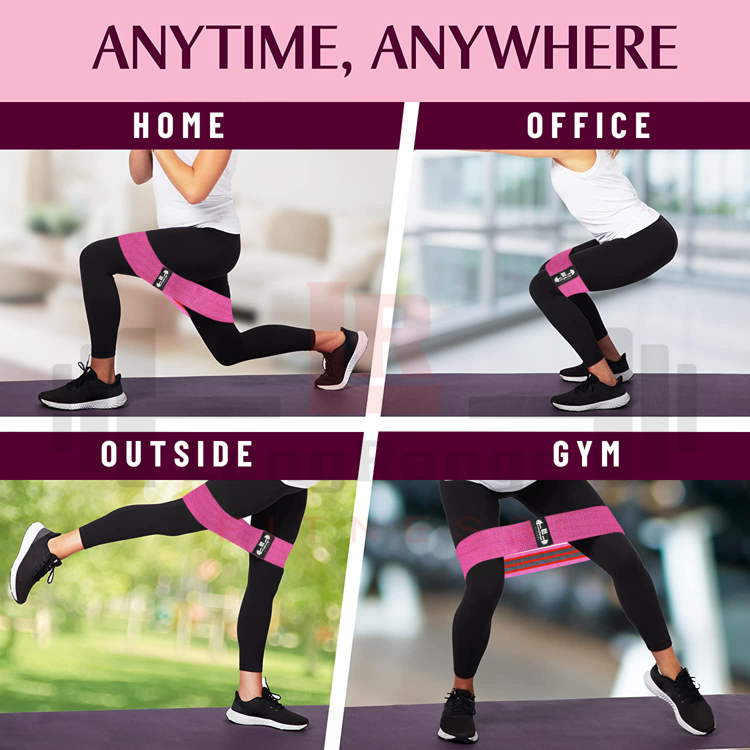 Fabric Resistance Bands Heavy Duty Booty Bands Glutes Hip Band Leg Set Hip Circle Workout Band Exercise Bands