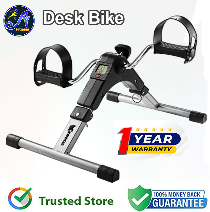 Pedal Exerciser for Seniors Desk Bike Cycle - Pedal Exerciser - Foldable Portable Foot Excercise, Arm Excerciser, Leg Exercise
