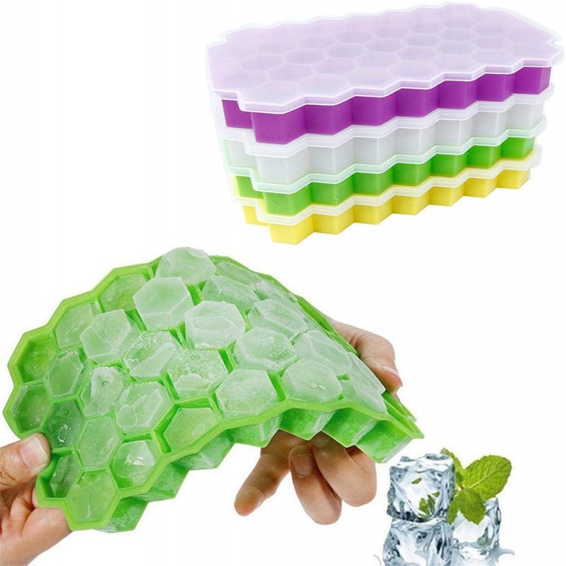 Pack of 2 Easy Push Pop out Square Silicon Ice Cubes Tray Daraz.pk