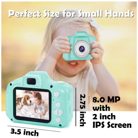 Mini Portable Digital Camera For Children IPS Display Can Take Pictures & Video Built-in Rechargeable Battery