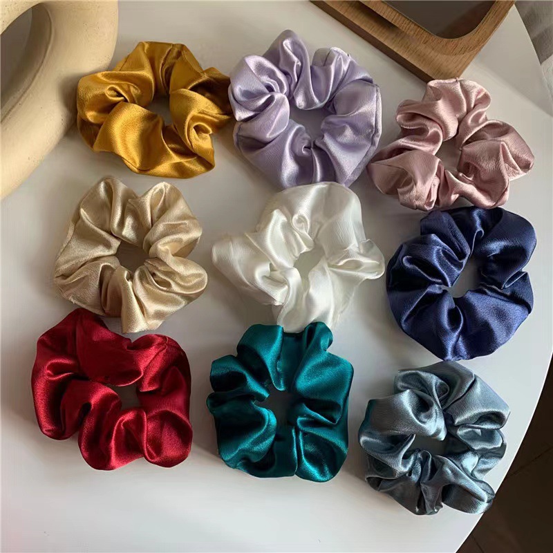 3/6/9/12 pcs Scrunchies For girls Hairs & Hand High Quality Hair Tie Elastic pack of 12 Band Random colors | Soft Luxury Satin Silk Scrunchies for Girls -   Assorted Colors | Luxury Silk Scrunchies for Women and Girls, Hair Ties Combo in Pastel Colors