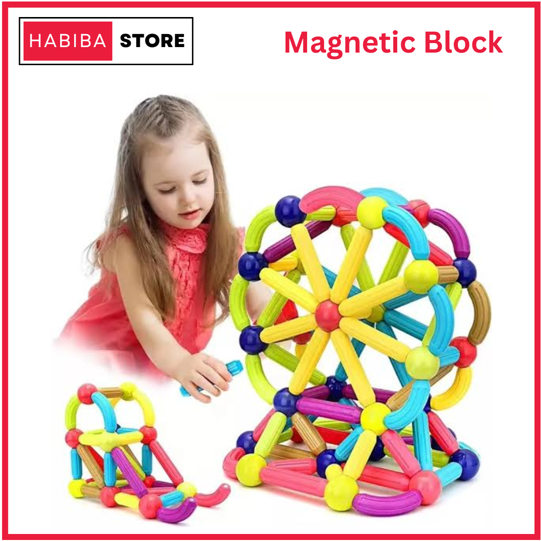 Magnetic Blocks Set Toy for Kids - Magnetic Building Blocks Montessori Kids Toys For Children Early Education Magnetic Building Sticks Kit
