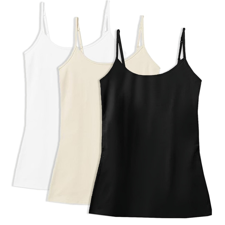 Skin Tone Camisole Slip for Women – Pack of 3 | No-Show Sleep & Lounge Innerwear