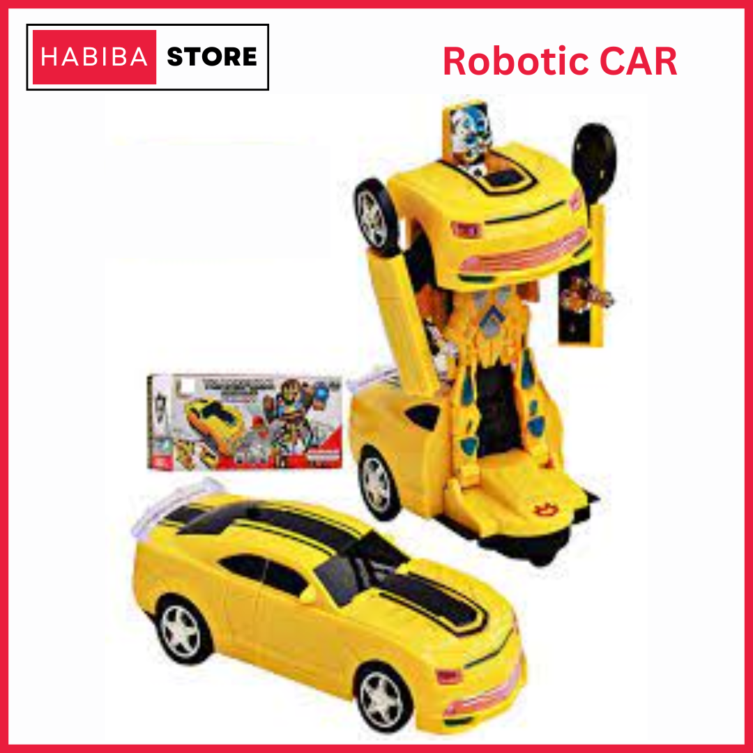2 in 1 Robot to Car Convertible Vehicle with Lights & Music Robot Car | Deformation Transforming Robotic Car Toy for Kids Transformer Sports Car