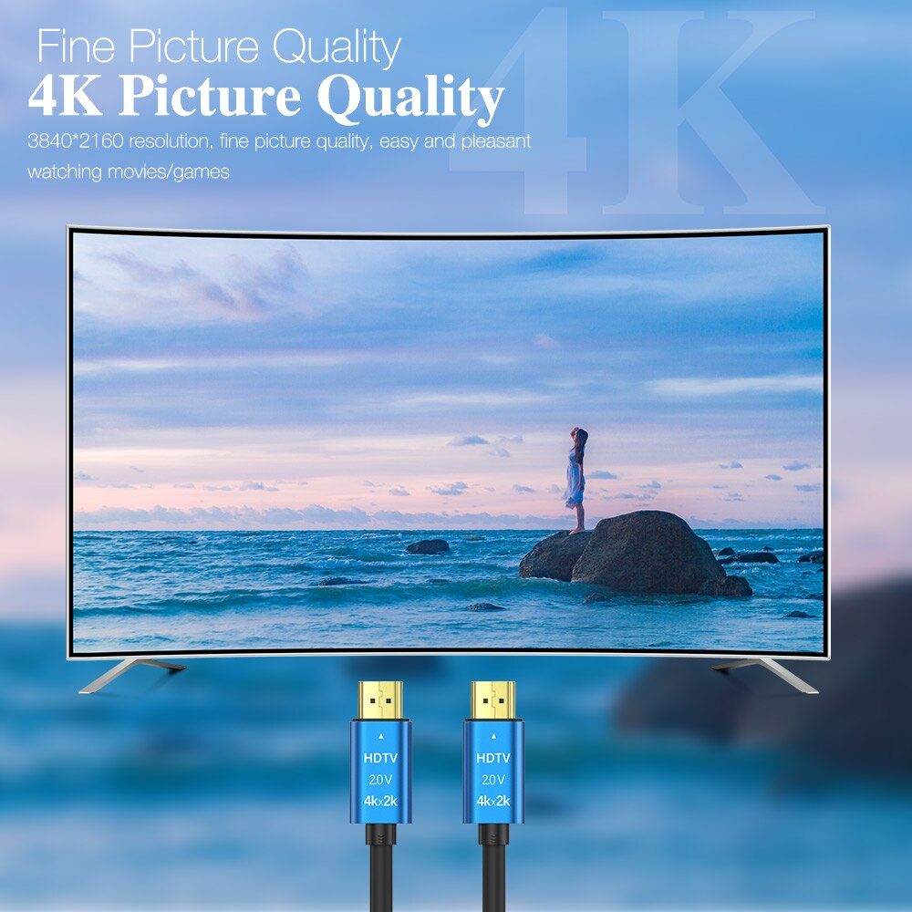 HDMI Cable Ultra High-speed 4K/60Hz for Xiaomi Mi Box PS5 HDMI Splitter Cable HDMI Dolby Vision 48Gbps HDMI for Computer Projector