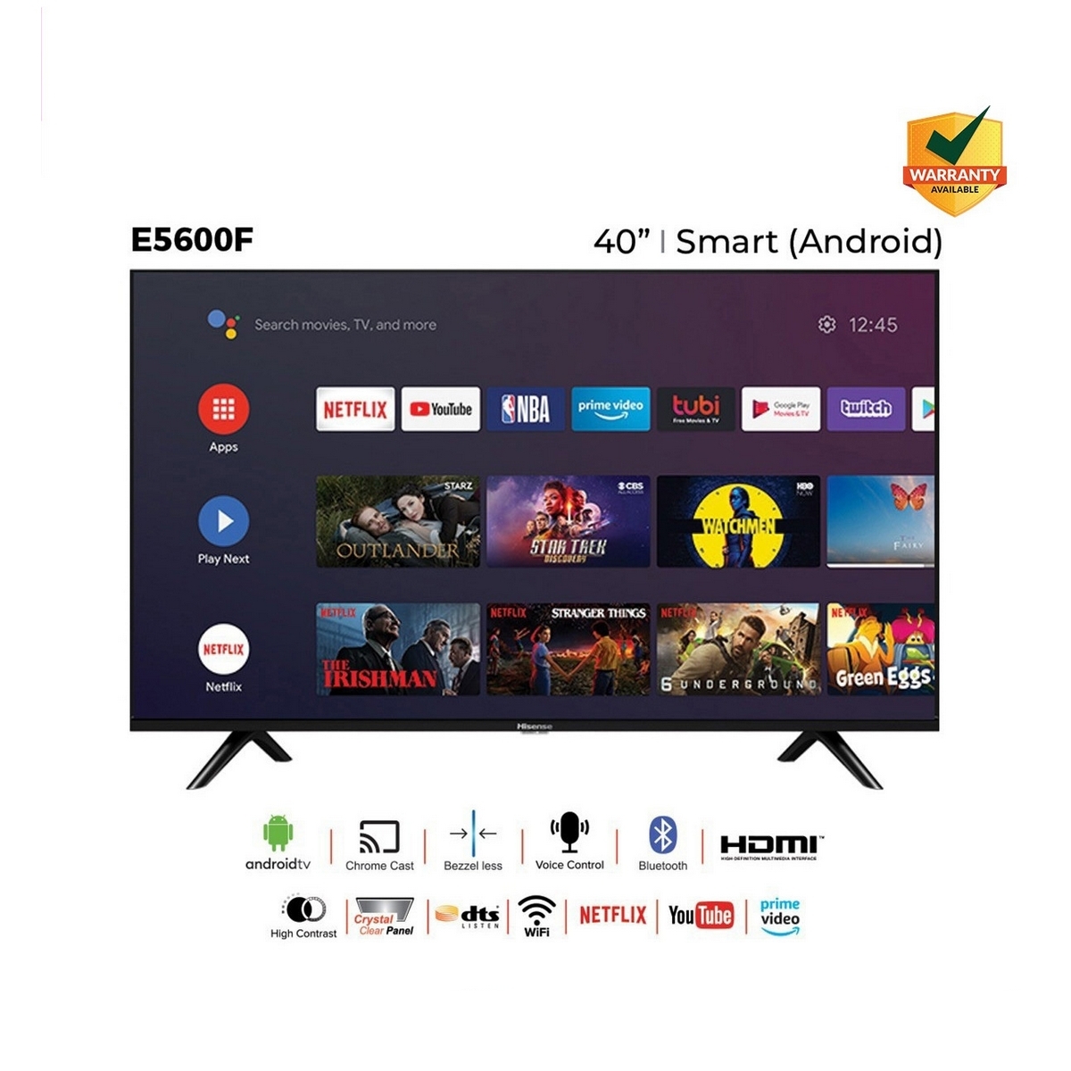 Hisense 43 Inch Full HD Android TV Smart TV 43E5600