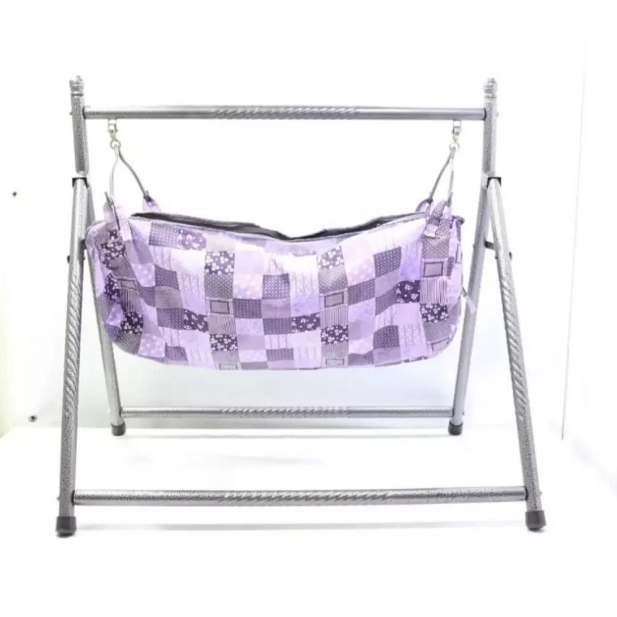 Baby cradle swing Foldable Iron Rod Cradle Swing With Mosquito Net Complete Set