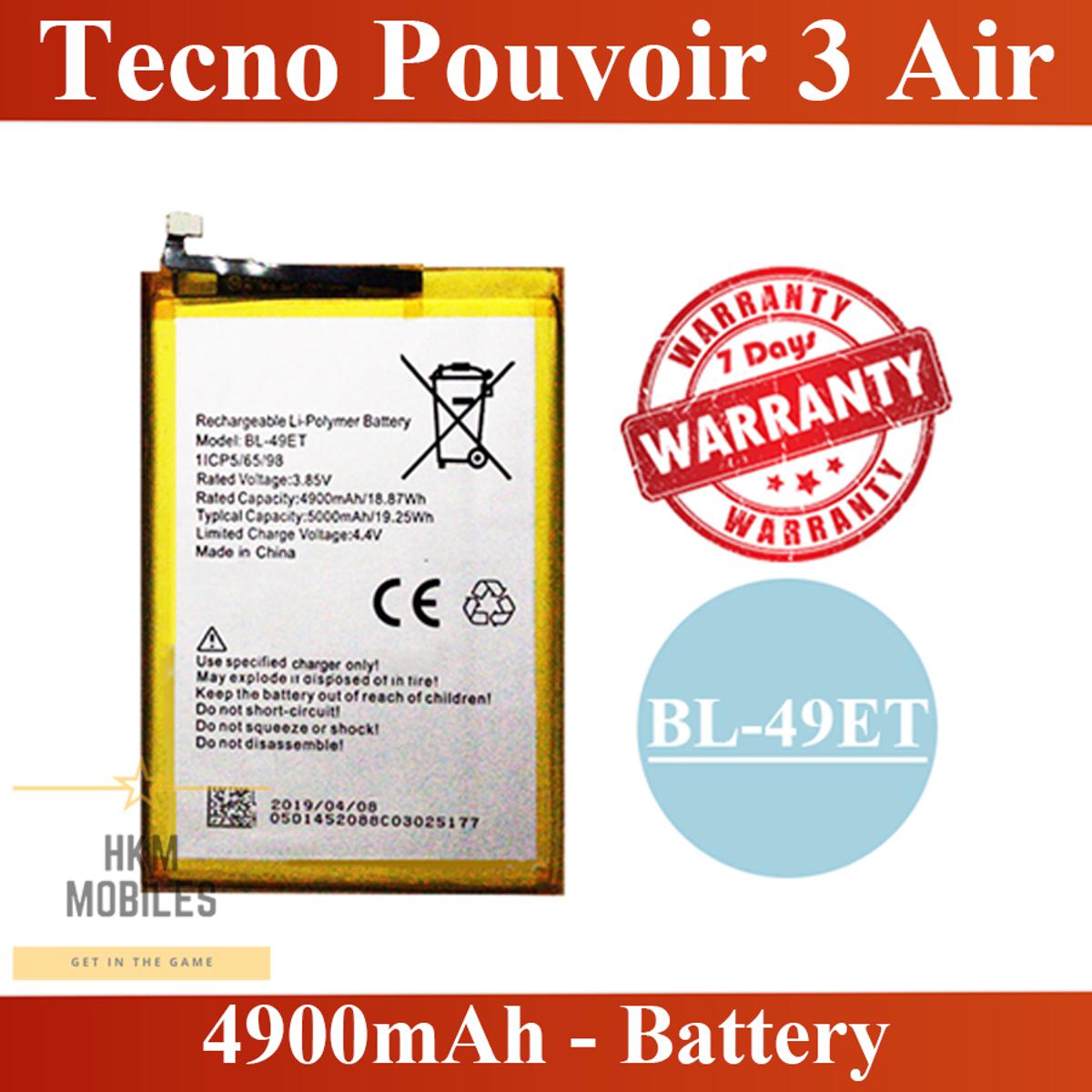 tecno pouvoir 3 battery