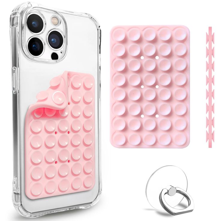Jelly Case And Silicone Suction Pad For iP 16ProMax, 16Pro, 16, 15ProMax, 15Pro, 15, 14ProMax, 14Pro, 14, 13ProMax, 13Pro, 13, 12ProMax, 12Pro, 12, 11ProMax, 11Pro, 11, Xmax, X/XS Shock proof Jelly Case For iP And Phone Holder Premium Quailty