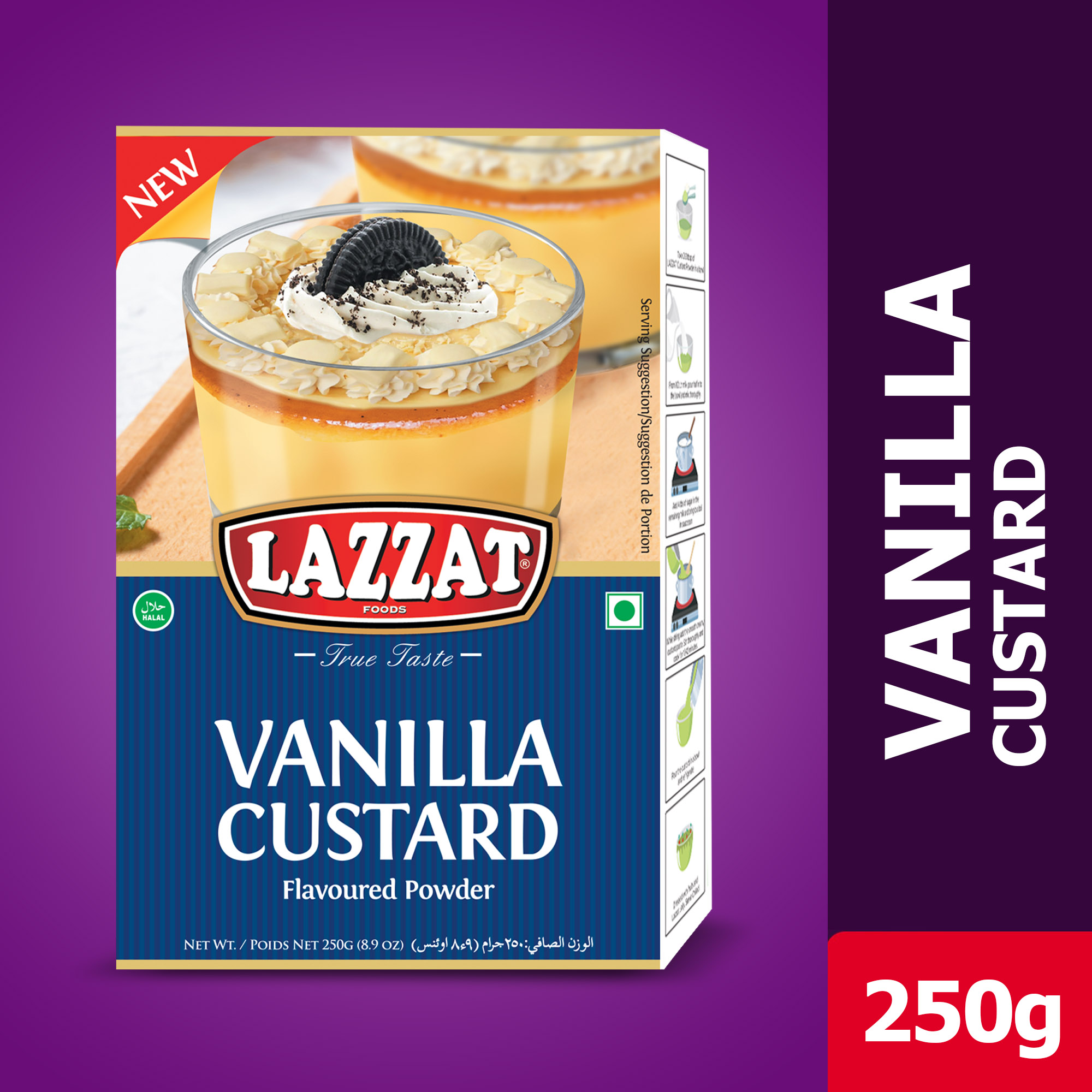 Lazzat Vanilla Custard 250gm