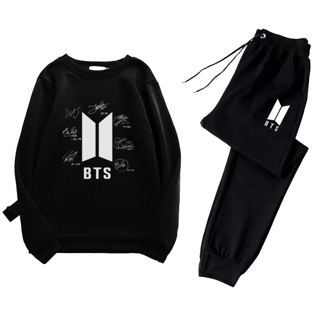 Buy Tracksuit BTS SIGN Print Thick & Fleece Fabric Sweatshirt with trouser  for Winter sweatshirt Fashion Wear tracksuit for Women / Girls at Lowest  Price in Pakistan