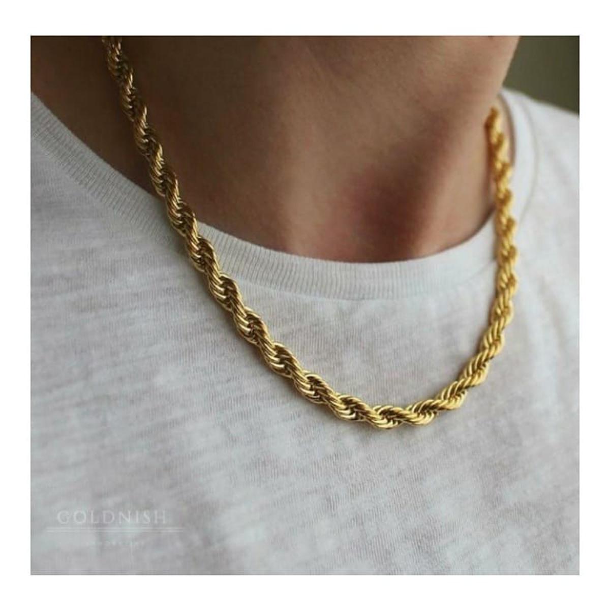 Return to Cart Presenting Gold Trendy Classy Chain For Men - Stainless Steel