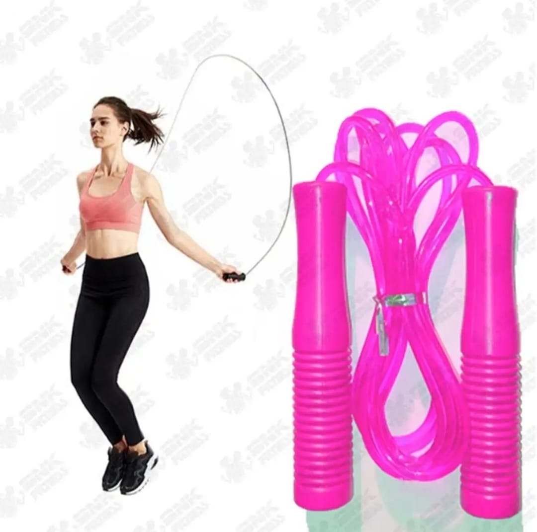 Jumping Rope with Comfortable Plastic Handles for Fitness and Cardio Workouts