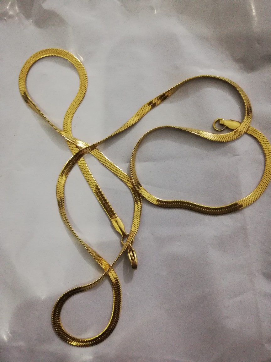 Snake Chain In Silver Life Time Color Warranty Fore Man-Boys