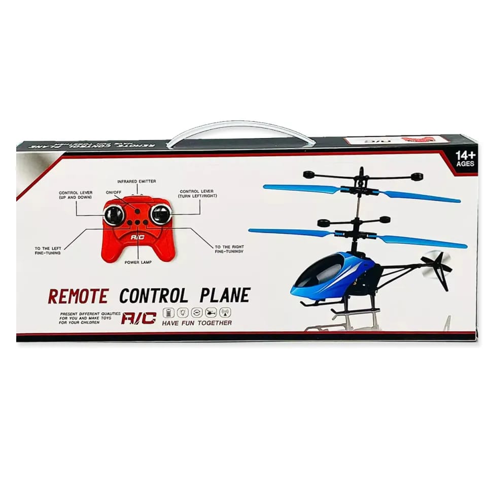 RC Helicopter JQ-1122 – Up/Down, Left/Right, 360° Rotatable Flying Plane – 2 Channel Remote Control Aircraft Toy – USB Rechargeable Induction RC Helicopter Toy for Kids Boys & Girls