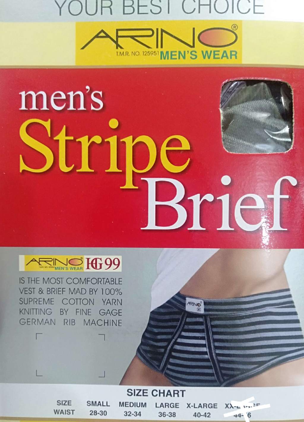 Mens Underwear Cotton Arino Casual Use, front Open