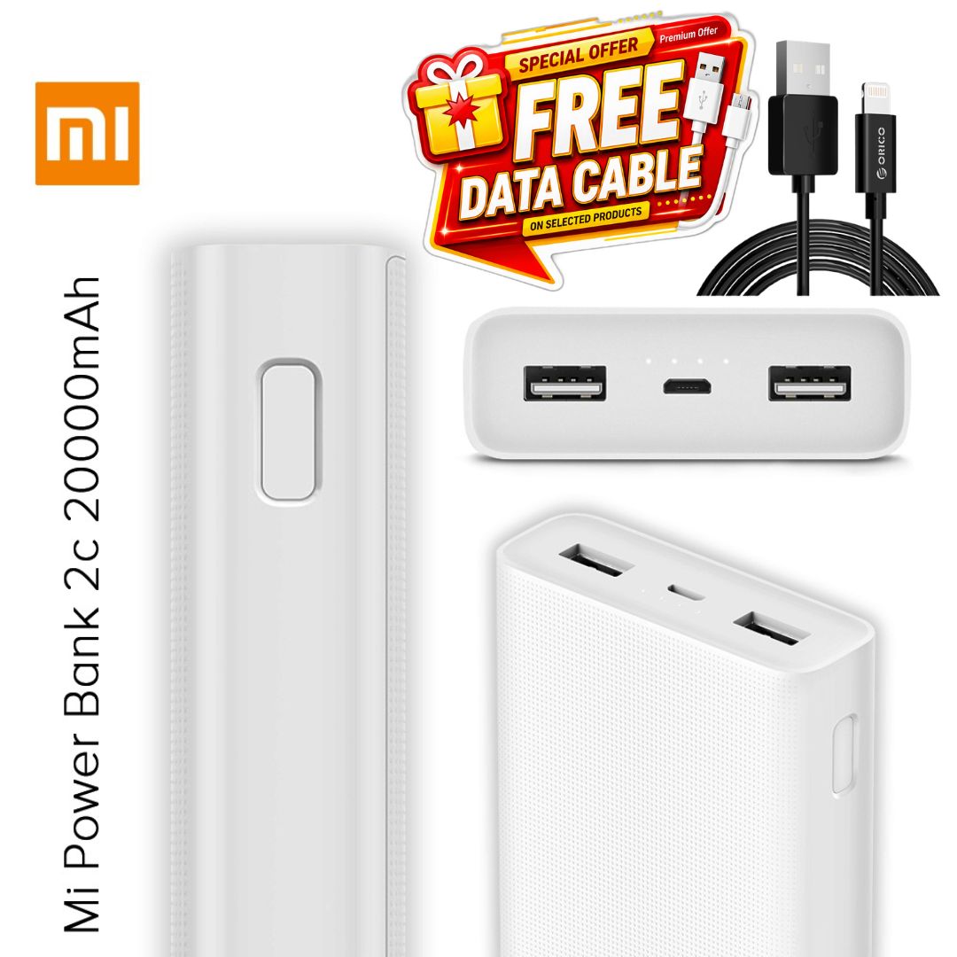 ⚡🔋 Ultra Fast Speed Charging Power Bank – powerbank – power bank – power bank 20000 mah – Mi 20000mAh Portable Powerbank with Dual USB Output, High Capacity Backup Charger for Android and All Other Devices & Travel Use