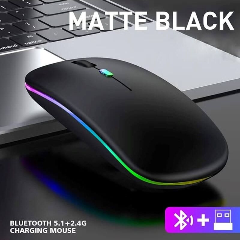 EAGET Wireless Bluetooth Mouse, Dual Mode Connectivity (Bluetooth 5.0 & 2.4G USB) Computer Mouse, Sleek, Portable, Compact Design