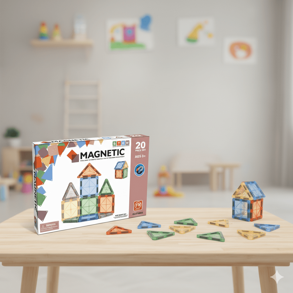 Magnetic Tiles Building Blocks for Kids – STEM Educational Toy