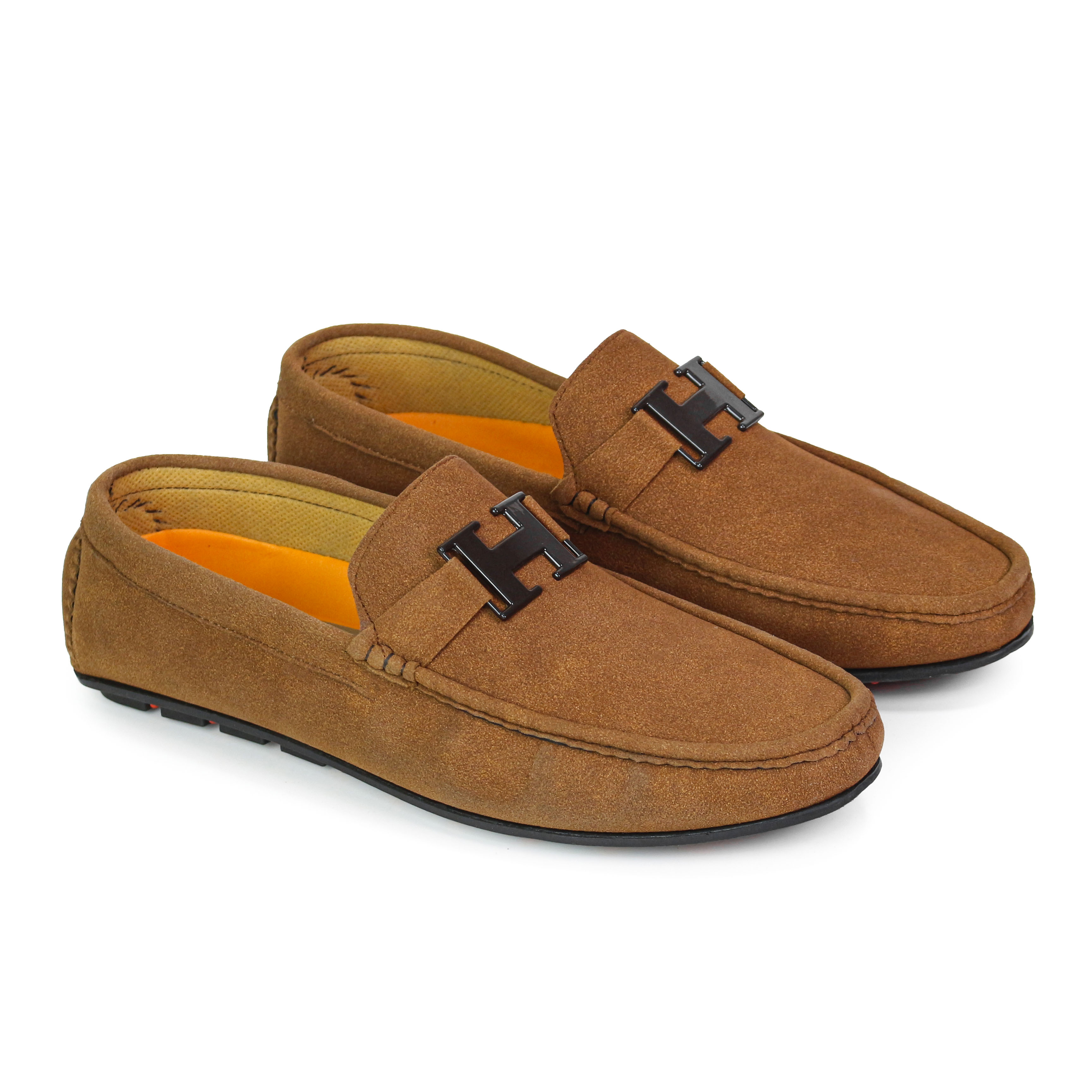 NBH Loafer Shoes For Men - Non Slip Rubber-Sole Formal Shoes For Men - Office Shoes For Boys - Shoes In Suede Leather For Kamez Shalwar