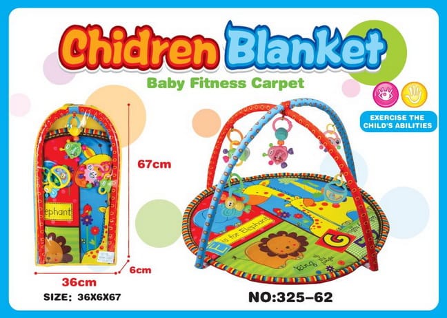 Baby Play Mat with Hanging Rattles For kids / Indoor Games Baby / Baby Play gym Mat