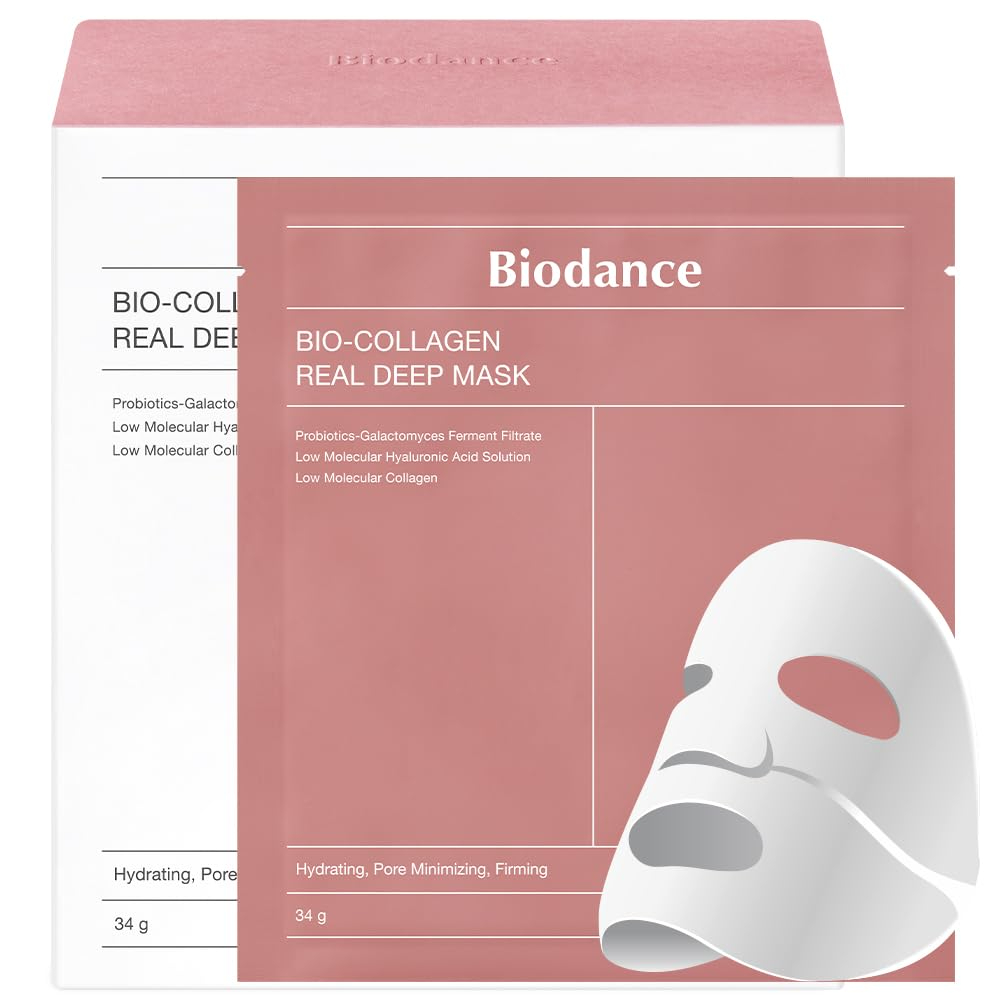 Biodance Bio Collagen Real Deep Mask | Overnight Skincare Korean Hydrogel Mask | Moisturising Face Sheet | Invigorating Hydrating Bio-Collagen Mask for All Skin
