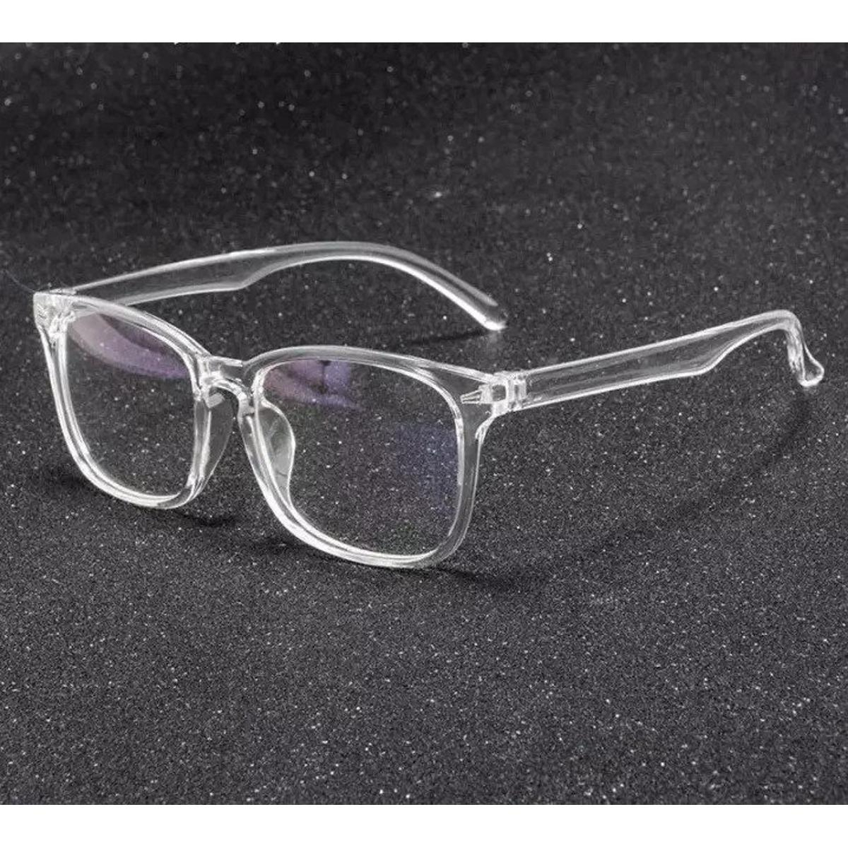 Korean Style Original Transparent Square Frame Glasses for Men - Women Clear Lens Glasses Anti Blue Frame Spectacles For Men And Women