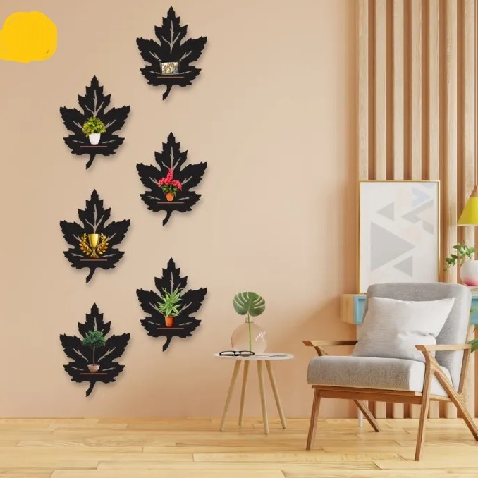 Decorative Wall Hanging, Wall Shelf, Wall Décor Ideas, Wooden Wall Shelves | The New Premium Wooden Wall Art I Wall Decor Art for bedroom I DIY Design Decoration Piece for Home Decor I Home Furniture l Home & Living Wall Decor Styles