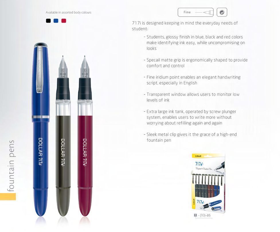Fountain Pen Pack 10 Pcs Ghosia Stationery LT 8.12 Daraz.pk