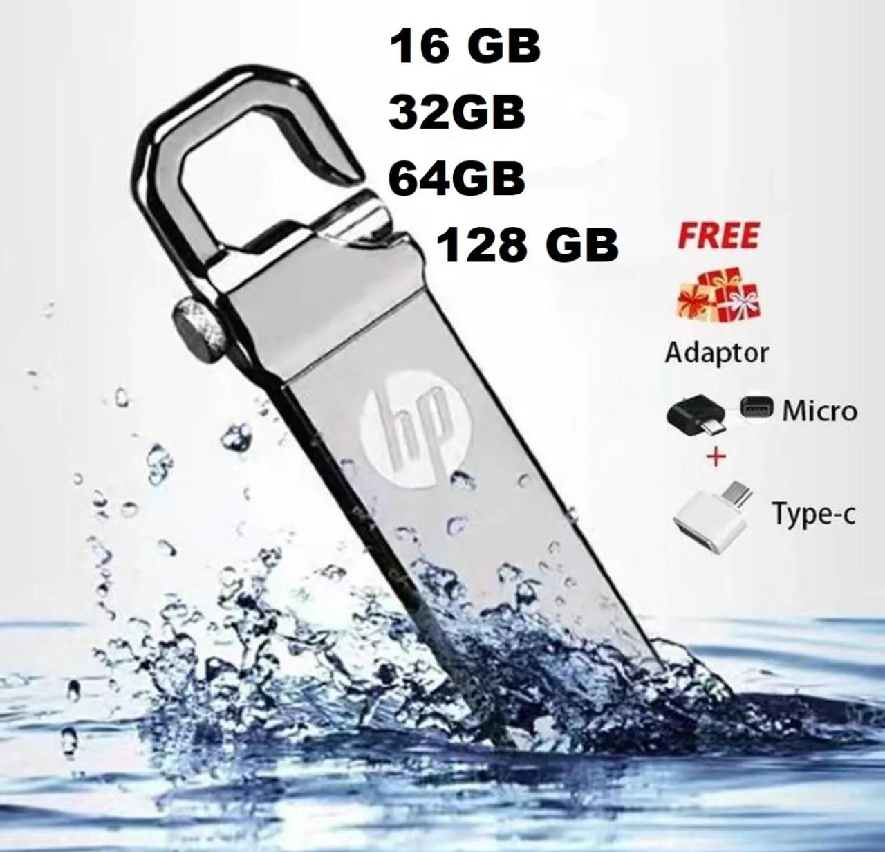 HP Flash Drive 128 GB 64 GB 32 GB USB Good Speed 3.0/2.0 Flash Memory Stick USB Drive + OTG Adapter (1 YEAR WARRANTY) -