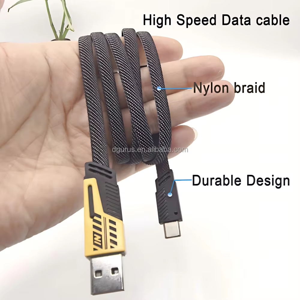 4 in 1 Convertible Metal Data Cable Type C Type A Braided Cable 65W USB C Multiple Fast Charging Cable for Android
