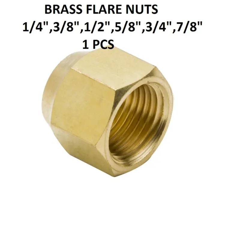 Hexagonal Brass Flare Nut, For Pipe Fitting, Size: 1/4 Inch at Rs
