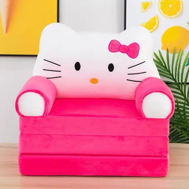 3 layer Cute Children seat kids cartoon sofa Foldable Sofa bed 2in1