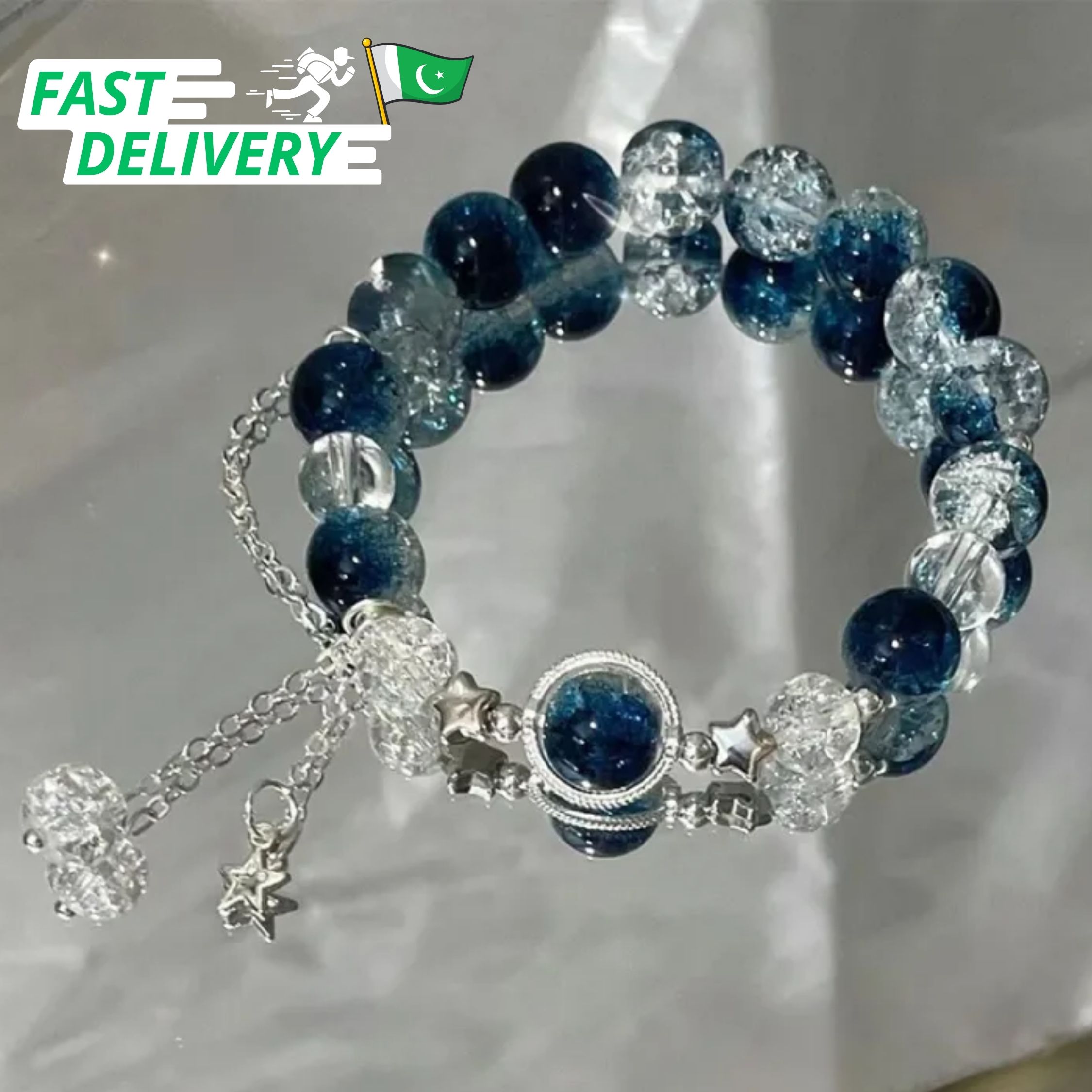 Princess Star Charm Bracelet – Fashion Jewelry for Kids & Teens, Dress-Up & Pretend Play, Adjustable Beaded Wristband