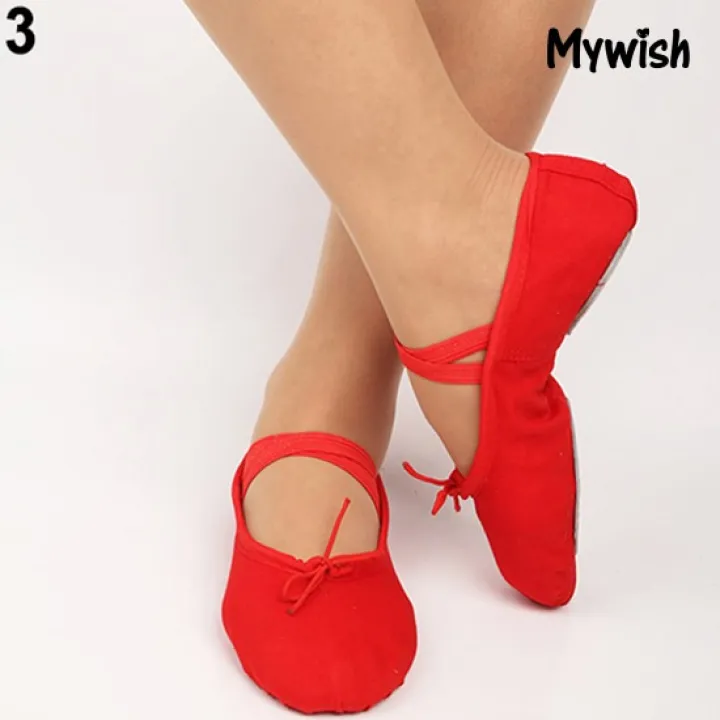 Mywish Women Girls Adult Soft Sole Ballet Dance Shoes Fitness Gymnastics  Canvas Shoes: Buy Online at Best Prices in Pakistan 