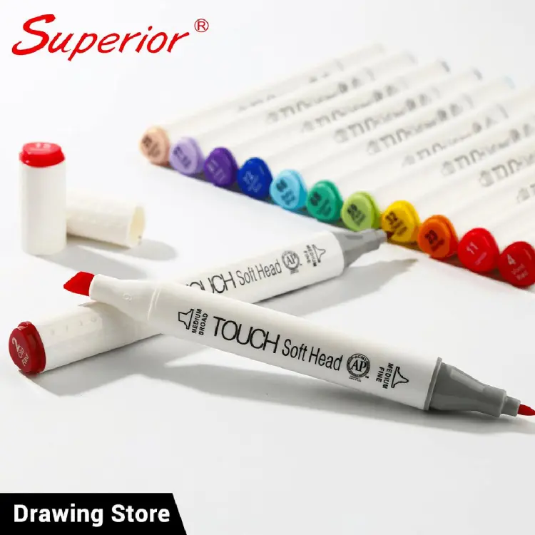 Touch Markers 48/60/80/120 Colors Marker Set Graphic Art Tip