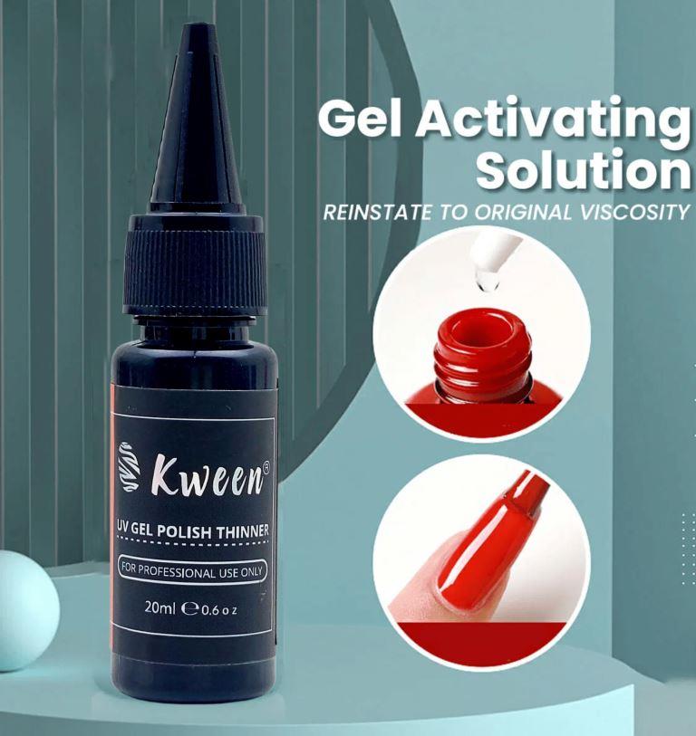 KWEEN Gel Nail Polish Thinner Functional Gel Diluent Gel Activating Solution Nail Art Extender Base Gel Reconcile