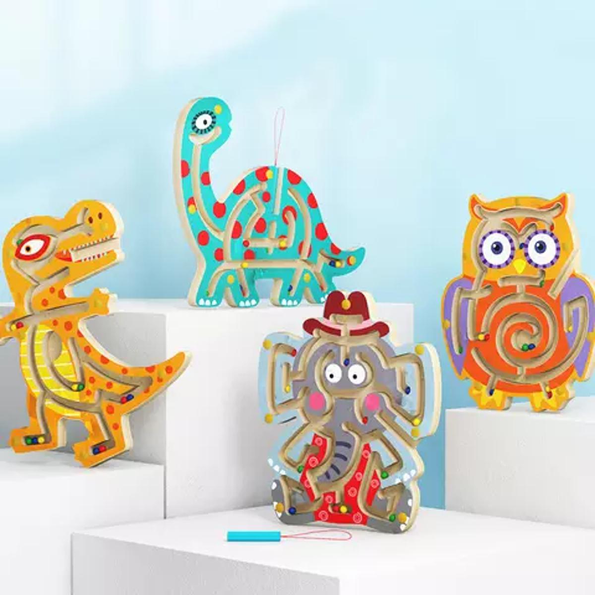 Magnetic Animal Maze Game – Mind Sharpening and Hand Eye coordination Toy for Kids