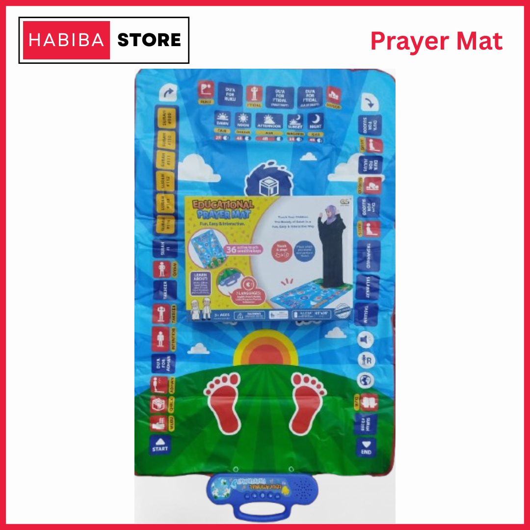 Educational Prayer Mat for Kids with Sound for Kids Learning - Electronic Jay Namaz with Complete Namaz