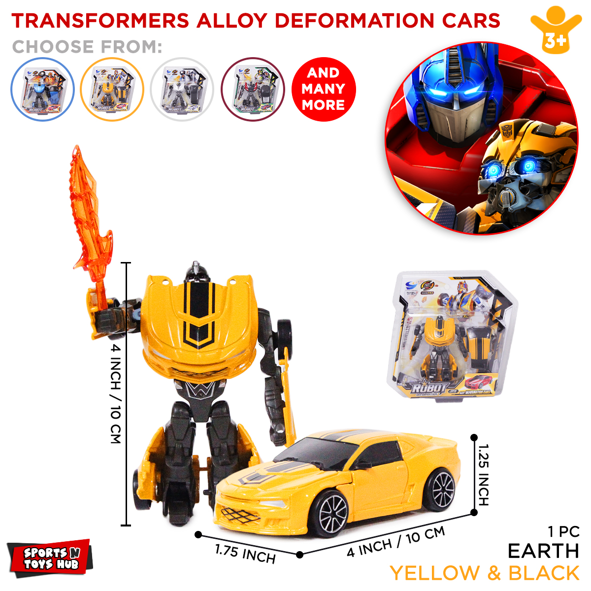 Alloy Robot Deformation Cars, Shape Transformers Diecast Scale Model Series, Metal Body With Plastic Parts Die Cast Car, Movie Characters Transform Action Figures Toy Vehicle, Robot To Car Converting Transformer Toys For Kids, Best Gift For Childrens