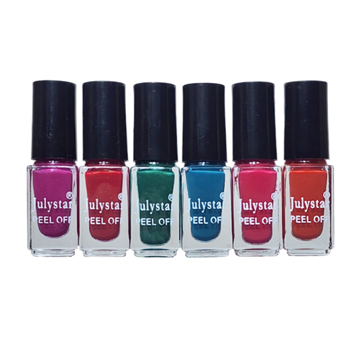 Julystar 12pcs Matte Glitter Liquid Peel Off Nail Polish
